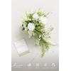 imageLings Moment Purple Bridal Bouquet Cascading Plum Wedding Bouquets for Bride 13 Inch Bride Bouquets for Wedding Artificial Flowers BouquetsWhtlily of the Valley White