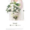 imageLings Moment Purple Bridal Bouquet Cascading Plum Wedding Bouquets for Bride 13 Inch Bride Bouquets for Wedding Artificial Flowers BouquetsWhtnatural Whites
