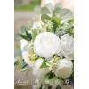 imageLings Moment Purple Bridal Bouquet Cascading Plum Wedding Bouquets for Bride 13 Inch Bride Bouquets for Wedding Artificial Flowers BouquetsWhtnatural Whites