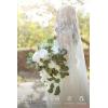 imageLings Moment Purple Bridal Bouquet Cascading Plum Wedding Bouquets for Bride 13 Inch Bride Bouquets for Wedding Artificial Flowers BouquetsWhtnatural Whites
