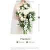 imageLings Moment Purple Bridal Bouquet Cascading Plum Wedding Bouquets for Bride 13 Inch Bride Bouquets for Wedding Artificial Flowers BouquetsWhtwhite  Ivory