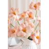 imageLings Moment Tulips Artificial Flowers 12pcs Fake Tulip Faux PU Foam Greenery Stems Plant for DIY Wedding Bouquets Centerpieces Arrangements Bridal Shower Party Home Decorations Peach Pearl
