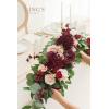 imageLings Moment Wedding Arch Artificial Flowers Ceremony Backdrop 4 Swags of Rose Arbor Centerpieces Decorations Marsala Blush Red White Outdoor Hanging Party Reception Floral Garland Arrangement DecorMarsala  Blush