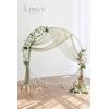 imageLings Moment Wedding Arch Artificial Flowers Ceremony Backdrop 4 Swags of Rose Arbor Centerpieces Decorations Marsala Blush Red White Outdoor Hanging Party Reception Floral Garland Arrangement DecorWhite  Sage