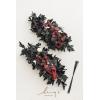 imageLings Moment Wedding Arch Artificial Flowers Ceremony Backdrop 4 Swags of Rose Arbor Centerpieces Decorations Marsala Blush Red White Outdoor Hanging Party Reception Floral Garland Arrangement DecorBlack  Burgundy