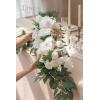 imageLings Moment Wedding Arch Artificial Flowers Ceremony Backdrop 4 Swags of Rose Arbor Centerpieces Decorations Marsala Blush Red White Outdoor Hanging Party Reception Floral Garland Arrangement DecorWhite  Sage