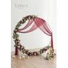 imageLings Moment Wedding Arch Artificial Flowers Ceremony Backdrop 4 Swags of Rose Arbor Centerpieces Decorations Marsala Blush Red White Outdoor Hanging Party Reception Floral Garland Arrangement DecorMarsala  Blush