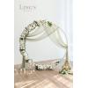 imageLings Moment Wedding Arch Artificial Flowers Ceremony Backdrop 4 Swags of Rose Arbor Centerpieces Decorations Marsala Blush Red White Outdoor Hanging Party Reception Floral Garland Arrangement DecorWhite  Sage