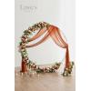 imageLings Moment Wedding Arch Artificial Flowers Ceremony Backdrop 4 Swags of Rose Arbor Centerpieces Decorations Marsala Blush Red White Outdoor Hanging Party Reception Floral Garland Arrangement DecorSunset Terracotta