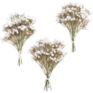 imageLings Moment Artificial Babys Breath 18pcs Gypsophila Greenery Spray White Flowers for Wedding BouquetCenterpiecesboutonnieresCorsage and Floral Arrangements