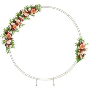 imageLings Moment Wedding Arch Artificial Flowers Ceremony Backdrop 4 Swags of Rose Arbor Centerpieces Decorations Marsala Blush Red White Outdoor Hanging Party Reception Floral Garland Arrangement DecorSunset Terracotta