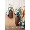 imageLings Moment 175quot Tall Standing Artificial Flowers Arrangements 4pcs Fall Wedding Aisle Runner Chair Decorations Blush ampamp Pink Centerpieces for Ceremony Reception Rose Floral Party OutdoorBludusty Blue  Navy Blue  White2024