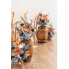 imageLings Moment 175quot Tall Standing Artificial Flowers Arrangements 4pcs Fall Wedding Aisle Runner Chair Decorations Blush ampamp Pink Centerpieces for Ceremony Reception Rose Floral Party OutdoorOrrusset Orange  Denim Blue