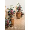 imageLings Moment 175quot Tall Standing Artificial Flowers Arrangements 4pcs Fall Wedding Aisle Runner Chair Decorations Blush ampamp Pink Centerpieces for Ceremony Reception Rose Floral Party OutdoorBluburgundy and Navy Blue