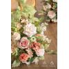 imageLings Moment 175quot Tall Standing Artificial Flowers Arrangements 4pcs Fall Wedding Aisle Runner Chair Decorations Blush ampamp Pink Centerpieces for Ceremony Reception Rose Floral Party OutdoorPkblush Garden