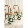 imageLings Moment 175quot Tall Standing Artificial Flowers Arrangements 4pcs Fall Wedding Aisle Runner Chair Decorations Blush ampamp Pink Centerpieces for Ceremony Reception Rose Floral Party OutdoorWhtwhite  Sage