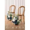 imageLings Moment 175quot Tall Standing Artificial Flowers Arrangements 4pcs Fall Wedding Aisle Runner Chair Decorations Blush ampamp Pink Centerpieces for Ceremony Reception Rose Floral Party OutdoorBludusty Blue  Navy Blue  White2024