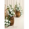 imageLings Moment 175quot Tall Standing Artificial Flowers Arrangements 4pcs Fall Wedding Aisle Runner Chair Decorations Blush ampamp Pink Centerpieces for Ceremony Reception Rose Floral Party OutdoorWhtwhite  Sage