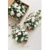 imageLings Moment 175quot Tall Standing Artificial Flowers Arrangements 4pcs Fall Wedding Aisle Runner Chair Decorations Blush ampamp Pink Centerpieces for Ceremony Reception Rose Floral Party OutdoorWhtwhite  Sage
