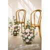 imageLings Moment 175quot Tall Standing Artificial Flowers Arrangements 4pcs Fall Wedding Aisle Runner Chair Decorations Blush ampamp Pink Centerpieces for Ceremony Reception Rose Floral Party OutdoorPkgrowing Blush