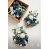 imageLings Moment 175quot Tall Standing Artificial Flowers Arrangements 4pcs Fall Wedding Aisle Runner Chair Decorations Blush ampamp Pink Centerpieces for Ceremony Reception Rose Floral Party OutdoorBludusty Blue  Navy Blue  White2024