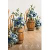 imageLings Moment 175quot Tall Standing Artificial Flowers Arrangements 4pcs Fall Wedding Aisle Runner Chair Decorations Blush ampamp Pink Centerpieces for Ceremony Reception Rose Floral Party OutdoorBludusty Blue  Navy Blue