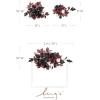 imageLings Moment 2pcs Fall Wedding Floral Swag Welcome Sign Artificial Flowers Backdrop Garland Black Burgundy for Ceremony Reception Door Wall Easel Home Decoration Entryway Outdoor Head Table Decor