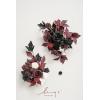 imageLings Moment 2pcs Fall Wedding Floral Swag Welcome Sign Artificial Flowers Backdrop Garland Black Burgundy for Ceremony Reception Door Wall Easel Home Decoration Entryway Outdoor Head Table Decor