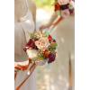 imageLings Moment Bridesmaid Bouquet Plum ampamp Plum Lily Wedding Bouquets for Bridesmaids Purple 7 Inch Bridal Bouquets for Bridesmaids Wedding Ceremony Anniversary etcBurnt Orange