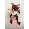 imageLings Moment Bridesmaid Bouquet Plum ampamp Plum Lily Wedding Bouquets for Bridesmaids Purple 7 Inch Bridal Bouquets for Bridesmaids Wedding Ceremony Anniversary etcRedmarsala  Blush