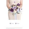 imageLings Moment Bridesmaid Bouquet Plum ampamp Plum Lily Wedding Bouquets for Bridesmaids Purple 7 Inch Bridal Bouquets for Bridesmaids Wedding Ceremony Anniversary etcPrpllilac  Gold