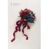 imageLings Moment Bridesmaid Bouquet Plum ampamp Plum Lily Wedding Bouquets for Bridesmaids Purple 7 Inch Bridal Bouquets for Bridesmaids Wedding Ceremony Anniversary etcBlunavy Blue  Burgundy Red