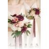 imageLings Moment Bridesmaid Bouquet Plum ampamp Plum Lily Wedding Bouquets for Bridesmaids Purple 7 Inch Bridal Bouquets for Bridesmaids Wedding Ceremony Anniversary etcRedmarsala  Blush