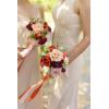 imageLings Moment Bridesmaid Bouquet Plum ampamp Plum Lily Wedding Bouquets for Bridesmaids Purple 7 Inch Bridal Bouquets for Bridesmaids Wedding Ceremony Anniversary etcBurnt Orange