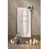 imageLings Moment Wedding Welcome Sign Floral Swag 175quot Tall Standing Artificial Flowers Backdrop Garland White Green Ceremony Reception Wall Easel Home Entryway Board Table Decorations NOT Include SignDusty Rose  Navy