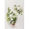 imageLings Moment Wedding Welcome Sign Floral Swag 175quot Tall Standing Artificial Flowers Backdrop Garland White Green Ceremony Reception Wall Easel Home Entryway Board Table Decorations NOT Include SignLily White  Olive