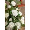 imageLings Moment Wedding Welcome Sign Floral Swag 175quot Tall Standing Artificial Flowers Backdrop Garland White Green Ceremony Reception Wall Easel Home Entryway Board Table Decorations NOT Include SignWhite  Sage