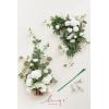 imageLings Moment Wedding Welcome Sign Floral Swag 175quot Tall Standing Artificial Flowers Backdrop Garland White Green Ceremony Reception Wall Easel Home Entryway Board Table Decorations NOT Include SignWhite  Sage