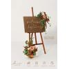 imageLings Moment Wedding Welcome Sign Floral Swag 175quot Tall Standing Artificial Flowers Backdrop Garland White Green Ceremony Reception Wall Easel Home Entryway Board Table Decorations NOT Include SignSunset Terracotta