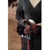 imageLings moment Bridesmaid Bouquet Set of 4 Brown ampamp Beige Wedding Bouquets for Bridesmaids 7 Inch Nut Brown Bridal Bouquets for Bridesmaids Wedding Ceremony Anniversary etcRedburgundy Red  Black