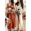 imageLings moment Bridesmaid Bouquet Set of 4 Brown ampamp Beige Wedding Bouquets for Bridesmaids 7 Inch Nut Brown Bridal Bouquets for Bridesmaids Wedding Ceremony Anniversary etcOrorange  Navy Blue