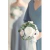 imageLings moment Bridesmaid Bouquet Set of 4 Brown ampamp Beige Wedding Bouquets for Bridesmaids 7 Inch Nut Brown Bridal Bouquets for Bridesmaids Wedding Ceremony Anniversary etcBludusty Blue  Navy