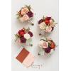 imageLings moment Bridesmaid Bouquet Set of 4 Brown ampamp Beige Wedding Bouquets for Bridesmaids 7 Inch Nut Brown Bridal Bouquets for Bridesmaids Wedding Ceremony Anniversary etcOrburnt Orange