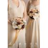 imageLings moment Bridesmaid Bouquet Set of 4 Brown ampamp Beige Wedding Bouquets for Bridesmaids 7 Inch Nut Brown Bridal Bouquets for Bridesmaids Wedding Ceremony Anniversary etcWalnut Brown