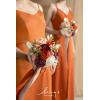 imageLings moment Bridesmaid Bouquet Set of 4 Brown ampamp Beige Wedding Bouquets for Bridesmaids 7 Inch Nut Brown Bridal Bouquets for Bridesmaids Wedding Ceremony Anniversary etcOrburnt Orange