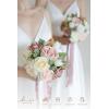 imageLings moment Bridesmaid Bouquet Set of 4 Brown ampamp Beige Wedding Bouquets for Bridesmaids 7 Inch Nut Brown Bridal Bouquets for Bridesmaids Wedding Ceremony Anniversary etcPkdusty Rose  Cream
