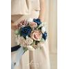 imageLings moment Bridesmaid Bouquet Set of 4 Brown ampamp Beige Wedding Bouquets for Bridesmaids 7 Inch Nut Brown Bridal Bouquets for Bridesmaids Wedding Ceremony Anniversary etcPkdusty Rose  Navy