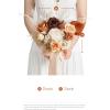 imageLings moment Bridesmaid Bouquet Set of 4 Brown ampamp Beige Wedding Bouquets for Bridesmaids 7 Inch Nut Brown Bridal Bouquets for Bridesmaids Wedding Ceremony Anniversary etcOrrust Boho  Terracotta