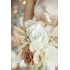 imageLings moment Bridesmaid Bouquet Set of 4 Brown ampamp Beige Wedding Bouquets for Bridesmaids 7 Inch Nut Brown Bridal Bouquets for Bridesmaids Wedding Ceremony Anniversary etcWhtwhite  Beige