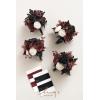 imageLings moment Bridesmaid Bouquet Set of 4 Brown ampamp Beige Wedding Bouquets for Bridesmaids 7 Inch Nut Brown Bridal Bouquets for Bridesmaids Wedding Ceremony Anniversary etcRedburgundy Red  Black